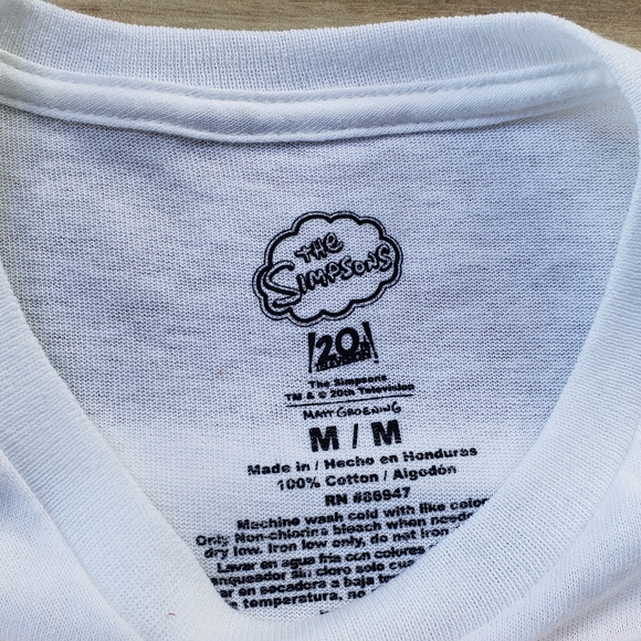 ❌️SOLD❌️VINTAGE THE SIMPSONS 100% Cotton Men's Size M - Picture 3 of 4
